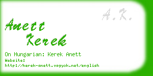 anett kerek business card